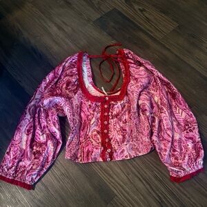 Free People Velvet Cropped Top